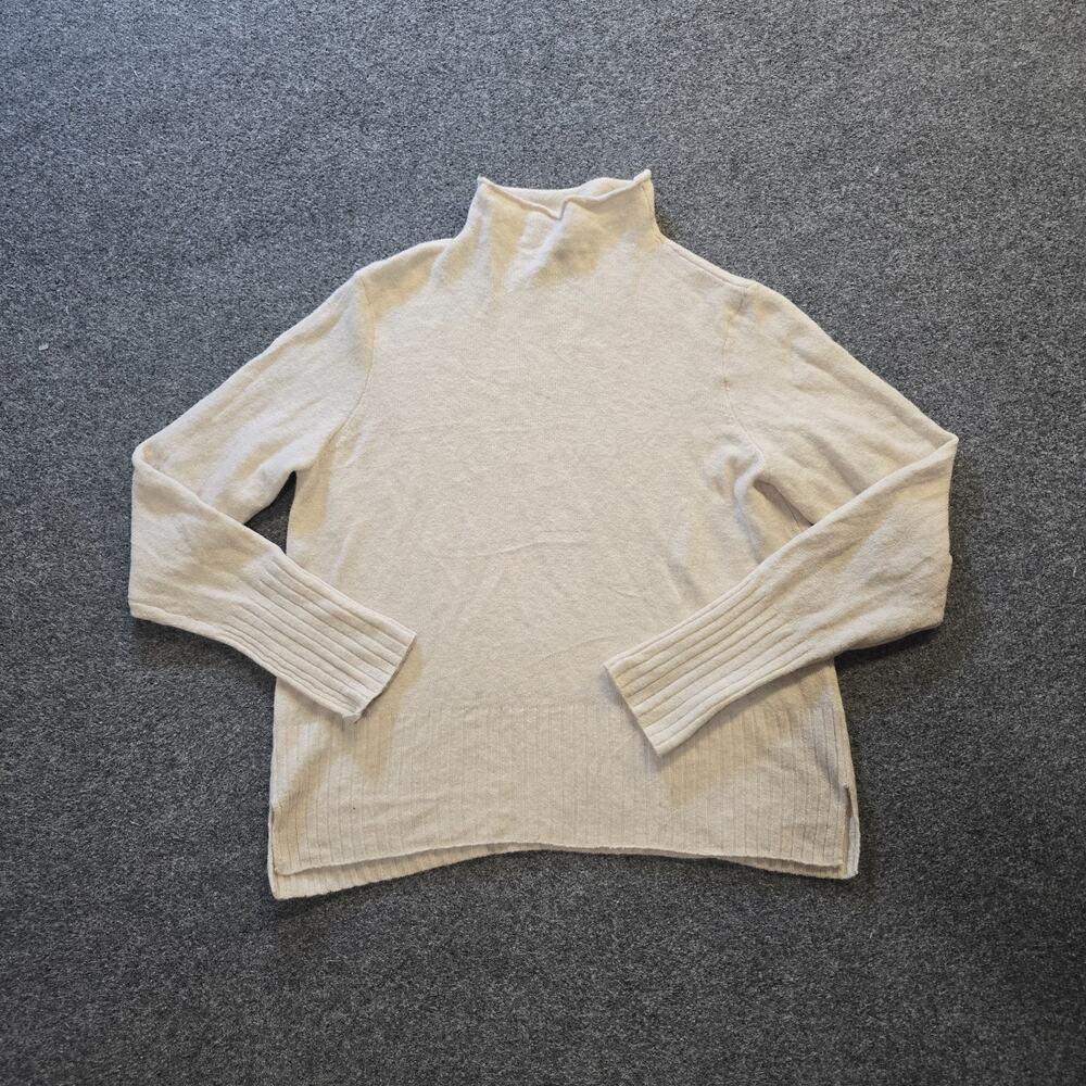 Madewell Sweater Women Size XL Off White Merino Wool Alpaca Blend High Neck Soft